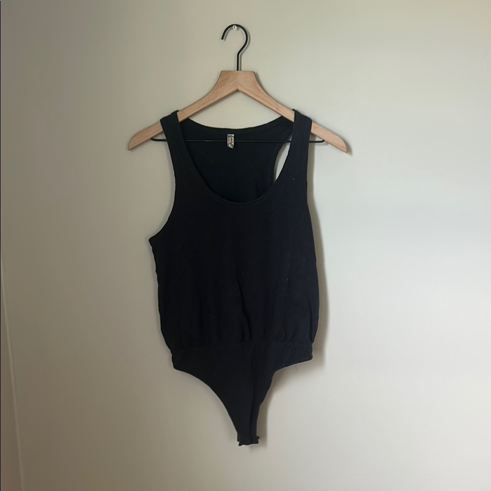Free People Black Bodysuit